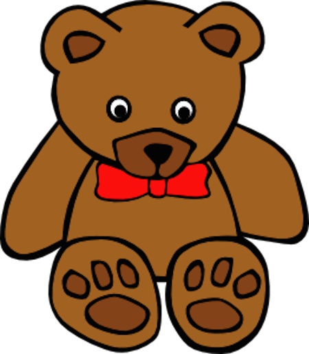 Simple Teddy Bear with Bowtie